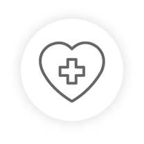 Heart with cross icon